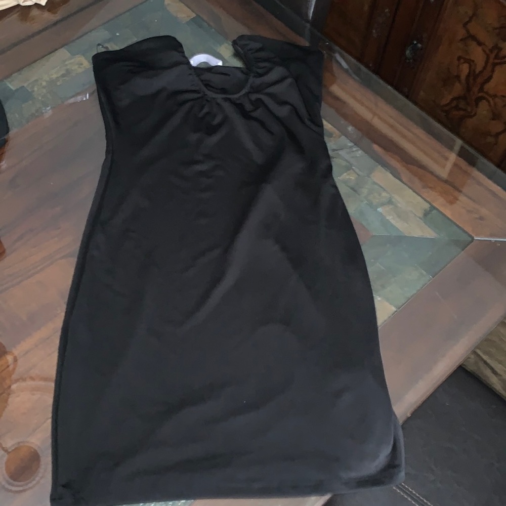 Black shirt dress
